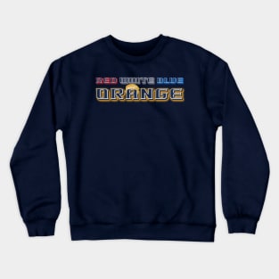 Red, White, Blue & Orange Crewneck Sweatshirt